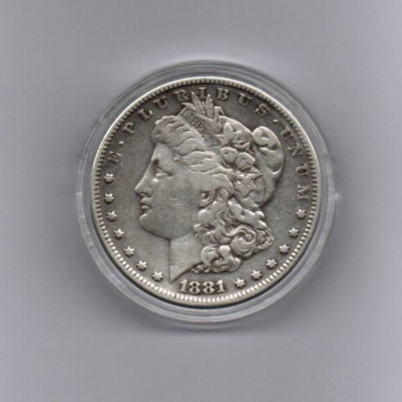 1881-S Silver Morgan Dollar... Very Nice Details... In Protective Capsule - Picture 1 of 2